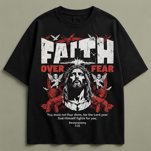 Faith Over Fear Oversized Tee